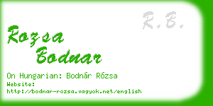 rozsa bodnar business card
