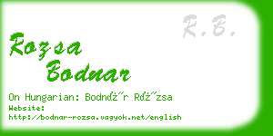 rozsa bodnar business card